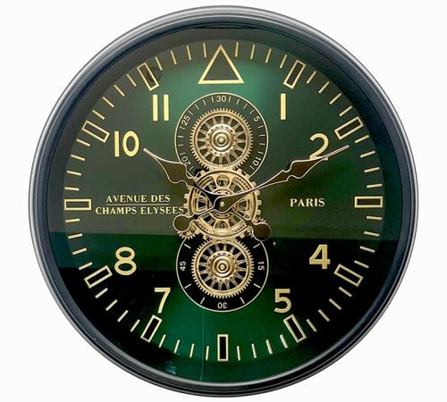 Μηχανικό ρολόι με εμαγέ πράσινο καντράν,60cm