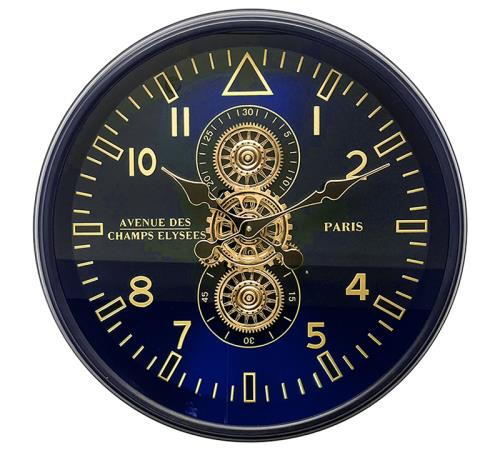 Μηχανικό ρολόι με εμαγέ μπλε καντράν,60cm