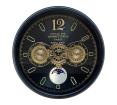 Μηχανικό ρολόι μαύρο με χρυσά γρανάζια,50cm