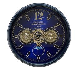 Μηχανικό ρολόι με εμαγέ μπλε καντράν,50cm