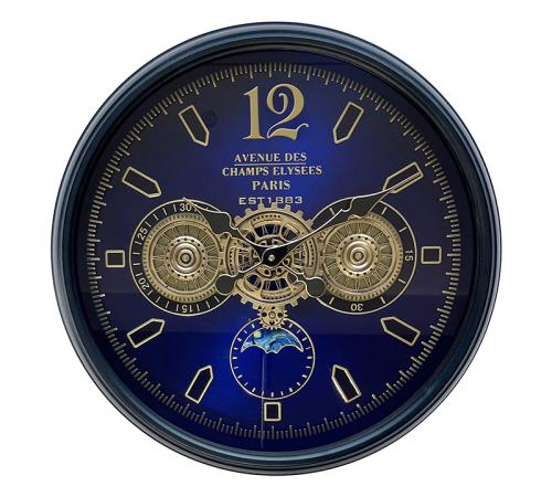 Μηχανικό ρολόι με εμαγέ μπλε καντράν,50cm