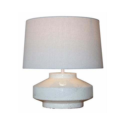 Επιτραπέζιο φωτιστικό terracotta λευκό,Υ45.5cm