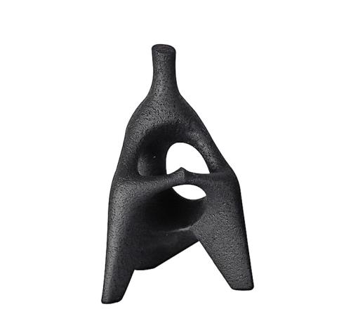 Αφηρημένο γλυπτό με φιγούρα ανθρώπου μαύρη 29cm