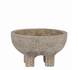 Διακοσμητικό μπολ από τεχνητή πέτρα με 3 πόδια 24cm 