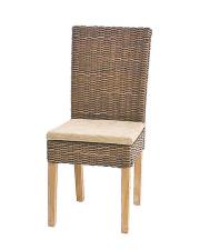 Καρέκλα Teak/Rattan & Μαξιλάρι