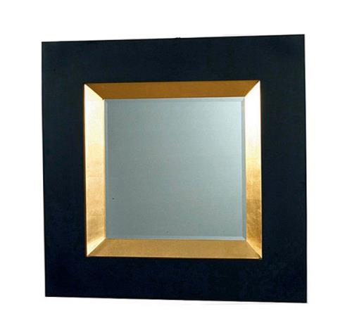 Καθρέπτης Τόιχου Τετράγωνος Μαύρος/Χρυσός 
