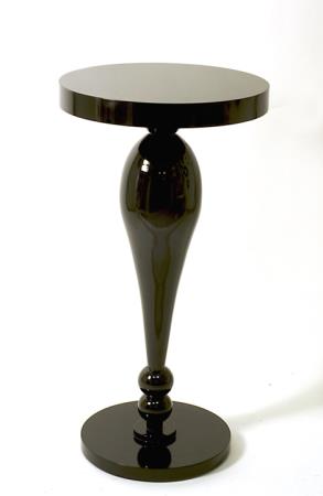 Side Table "Corina" σε  μαύρη λάκα