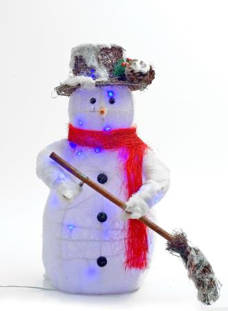 Φωτιζόμενος Χιονάνθρωπος Μηχανικός 61cm Μπλε LED