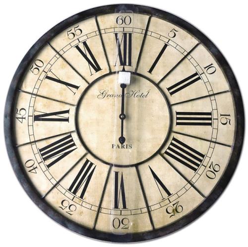 Ρολόι τοίχου, "Compass" με μεταλλική κορνίζα, 60cm