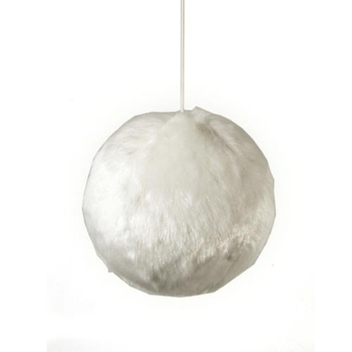 Χριστουγεννιάτικη Μπάλα Λευκή Γούνα 20.5cm
