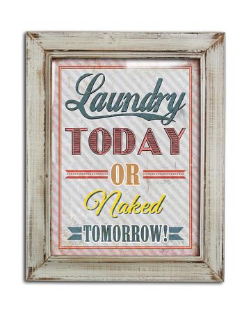 Διακοσμητικό Τοίχου "Laundry" - Ξύλινη Κορνίζα 