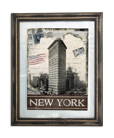 Διακοσμητικό Τοίχου "New York" - Ξύλινη Κορνίζα 