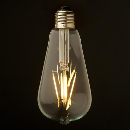 Λάμπα Edison LED (οικονομίας A class, dimmable, Θερμό,E27/4W)