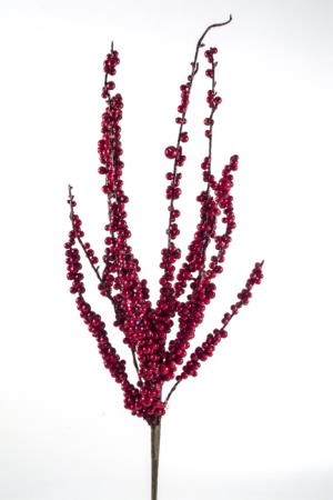 Μεγάλο διακοσμητικό κλαδί κόκκινα berries, 72cm