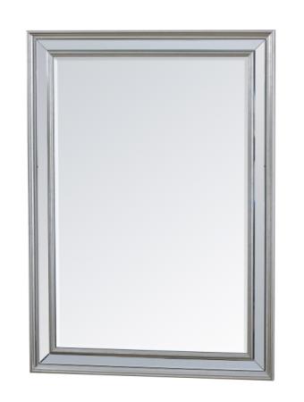 Καθρέπτης 75X105cm με κορνίζα καθρέπτη, Ασημί χρ. 