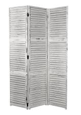 Ξύλινο παραβάν με γρίλλιες,Λευκό, 120x180cm