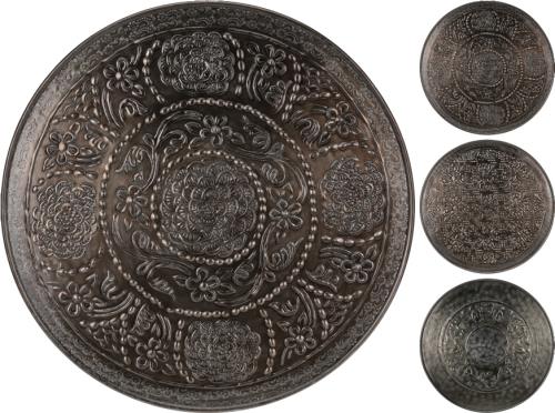Δίσκος αλουμινίου σχ.Arabesque( 3σχ.) σε μαύρο/λαδί χρμ.,50cm
