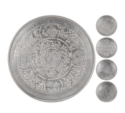 Δίσκος αλουμινίου σχ.Arabesque( 3σχ.) ασημί χρ., 38cm