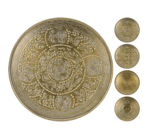 Δίσκος αλουμινίου σχ.Arabesque( 3σχ.) χρυσό χρ., 38cm