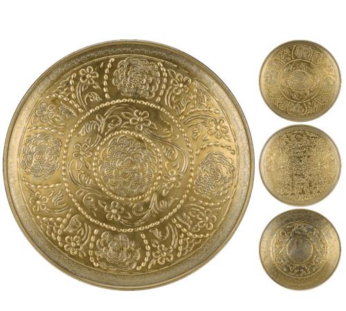Δίσκος αλουμινίου σχ.Arabesque( 3σχ.) χρυσό χρ.,50cm