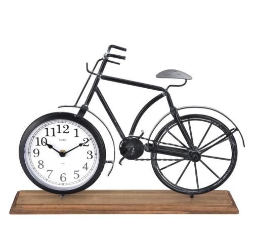 Επιτραπέζιο Ρολόι ποδήλατο, ξύλινη βάση, 42cm