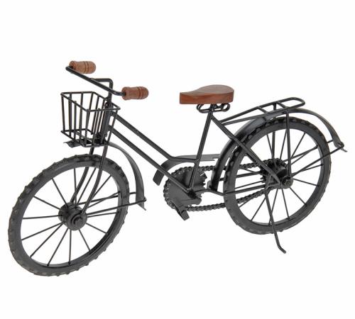 Διακοσμητικό μεταλλικό ποδήλατο με καλάθι, 48cm