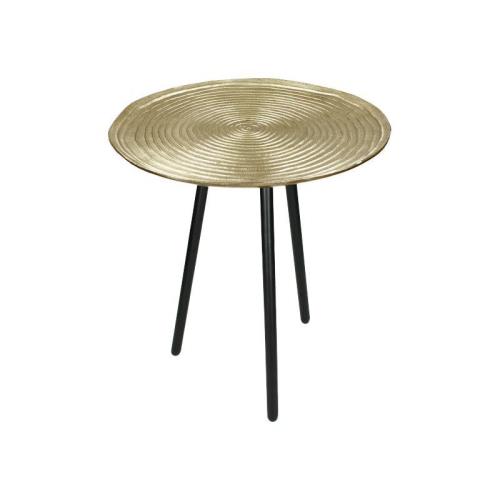 Βοηθητικό τραπέζι, καπάκι αλουμινίου χρυσο, 41x45cm