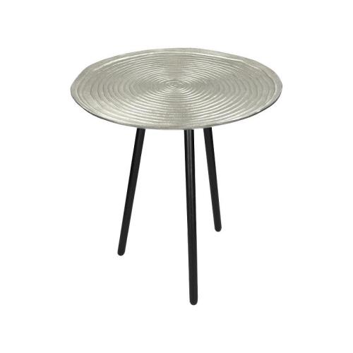 Βοηθητικό τραπέζι, καπάκι αλουμινίου ασημί, 41x45cm
