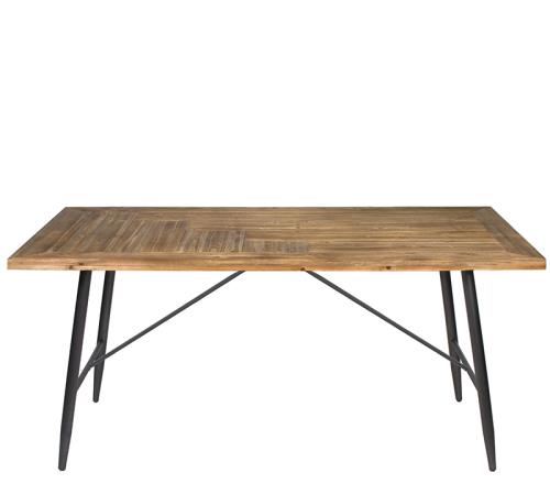 Τραπέζι από παλαιωμένο ξύλο & σιδερένια πόδια.