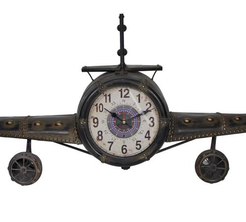 Ρολόι τοίχου σχ. Αεροπλάνο,καφέ χρ.,143cm