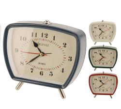 Ρολόι/Ξυπνητήρι σε retro design, 4 χρώματα, 15cm