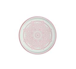 Στρογγυλό σουβέρ πορσελάνη σχ.Mandala ροζ 11,5cm