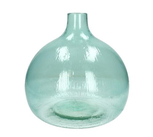 Στρογγυλό βάζο ανακυκλωμένο γυαλί, διάφανο,30cm