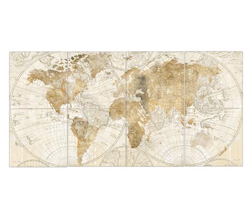 Τετράπτυχος καμβάς, παγκοσμιος χάρτης 