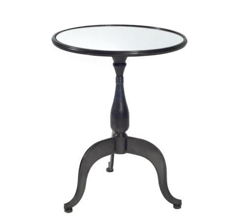 Στρογγυλό βοηθητικό τραπέζι/καθρέπτης με πόδι, δ.50cm