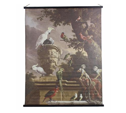 Καμβάς Baroque με θέμα εξωτικά πτηνά & ζώα 140x170cm