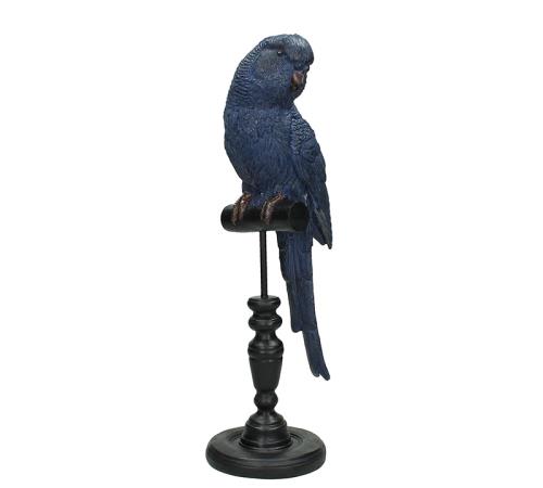 Διακοσμητικός παπαγάλος σε stand, μπλε χρ., 34,5cm