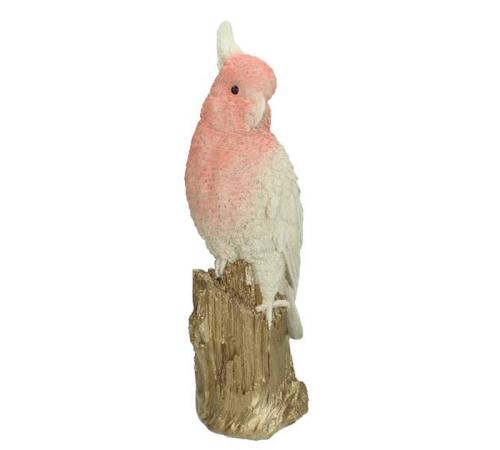 Διακοσμητικός Παπαγάλος, εκρού/ροζ, 41cm