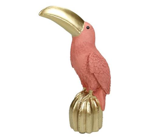 Διακοσμητικό τροπικό πουλί Tucano, ροζ, 41cm