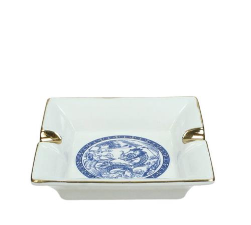 Τασάκι "New China" από πορσελάνη λευκό & μπλέ, 12,8cm 