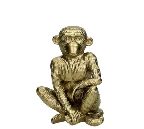 Διακοσμητική φιγούρα πίθηκου, χρυσό χρ.,15cm