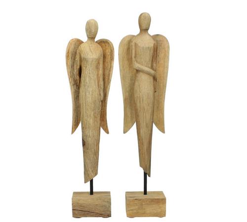 Διακοσμητικές φιγούρες από ξύλο, 2σχ.,53cm