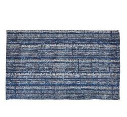 Χαλί από χοντρό cotton, indigo μπλε print,2σχ.,120x180cm
