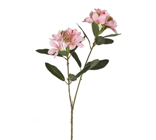 Διπλό κλαρί με άνθη πικρoδάφνης, απαλό ροζ,77cm