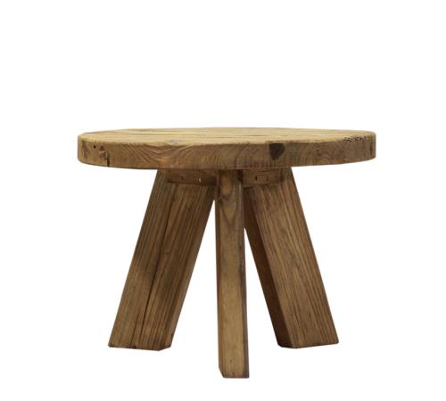 Side table από μασίφ ξύλο διαμ.60cm