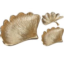 Μπολ σχ.φύλλα, αλουμίνιο 2σχ.,χρυσό,17cm