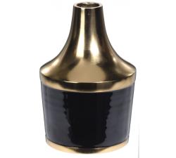 Βάζο αλουμινίου σε μαύρο/χρυσό 10x15cm