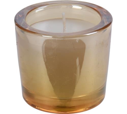 Κερί σε γυαλινο ποτήρι μελί χρ.7x6cm