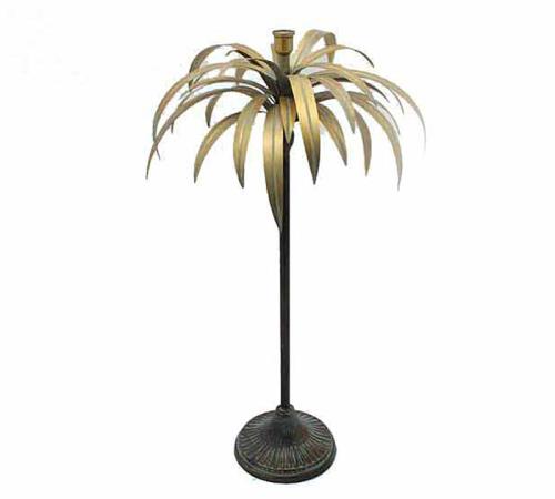 Μεταλλικό Κηροπήγιο "Palm", μαύρο/χρυσό, 71cm