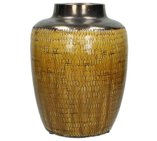 Χειροποίητο κεραμικό βάζο "Κεχριμπάρι", 23x30cm